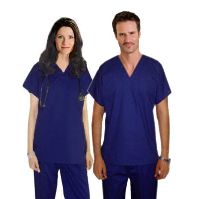 Blue Unisex scrub top