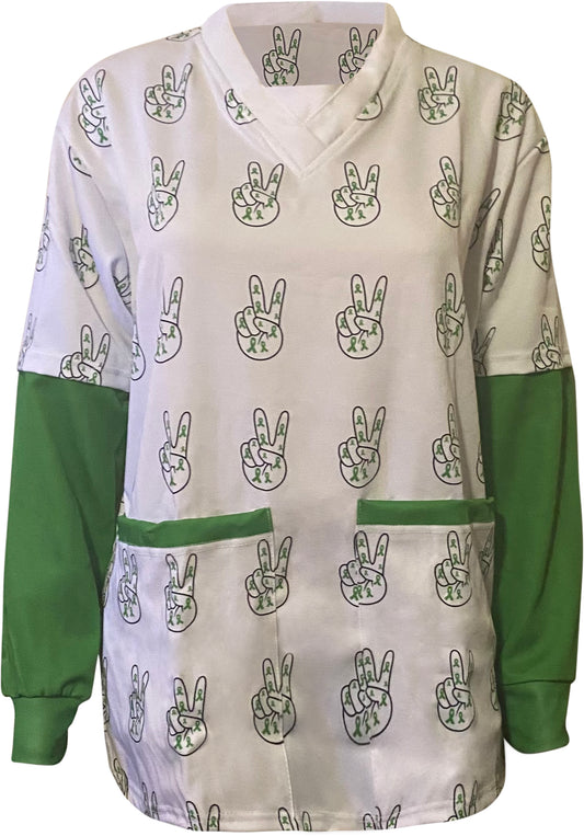 Long Sleeve Medical Scrub Top