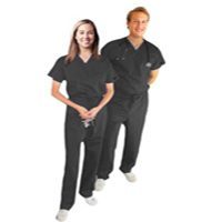 Dark grey unisex scrub set